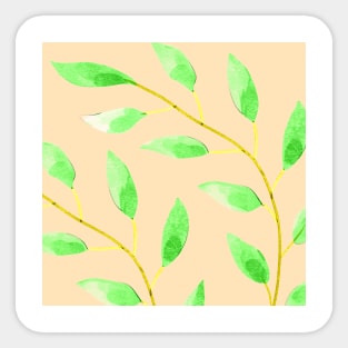 Boho leaf pattern Sticker